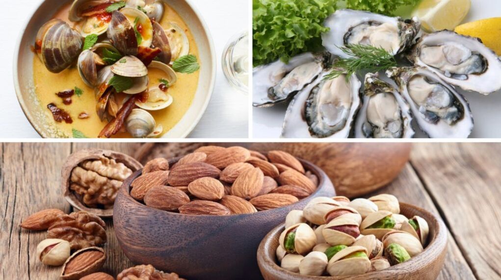 Morské plody a orechy pomôžu zvýšiť testosterón v tele muža